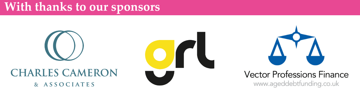 with thanks to our sponsors Charles Cameron Associates, GRL Legal and Vector Professions Finance.