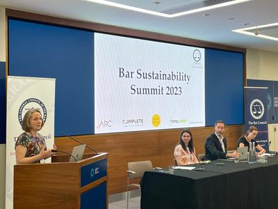 Zoe Leventhal KC chairing the Bar Sustainability Summit June 2023