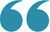 A graphic of open double quotation marks