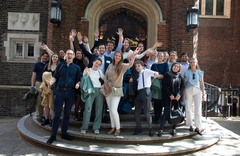 A photo of a group of people outside Lincoln's Inn